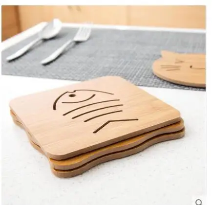 Деревянная подставка изоляционный коврик полый Настольный домашний