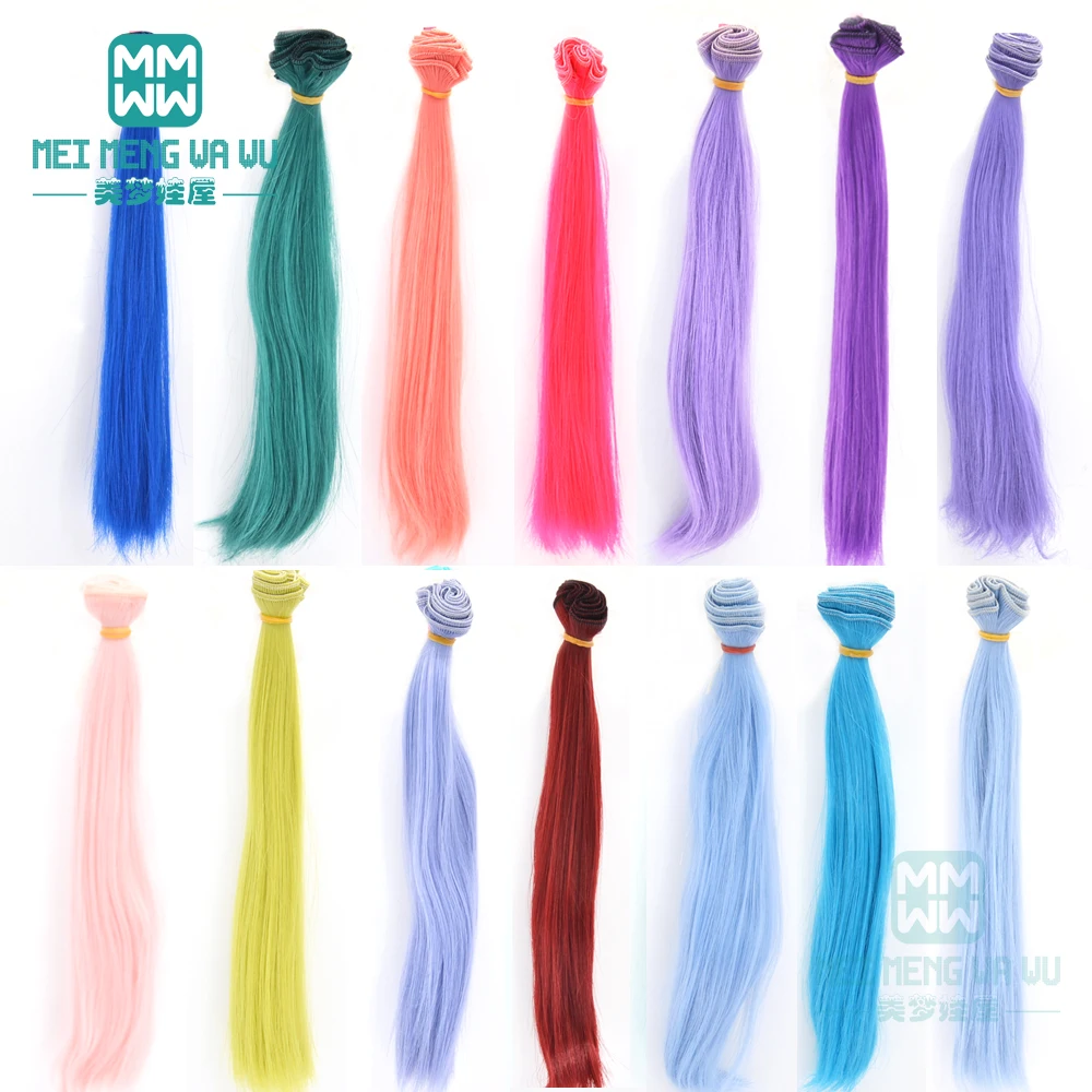 1 шт. 25 см * 100 кукольные парики волосы для кукол BJD/SD куклы Сделай Сам белый черный