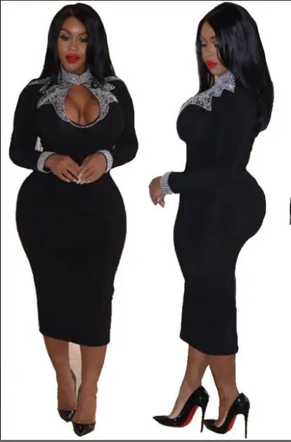 Женское летнее черное Бандажное облегающее кружевное вечернее сексуальное