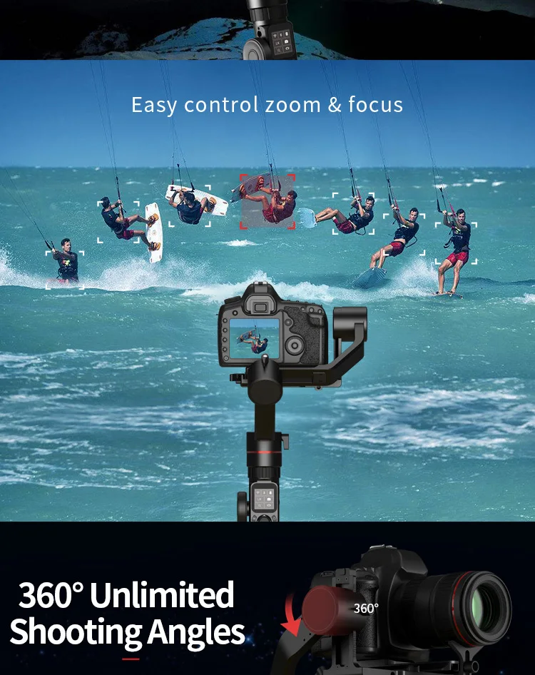 FeiyuTech AK2000 3-осевой Камера карданный стабилизатор DSLR штатив-Трипод с фокусировочное кольцо для sony Canon 5D Panasonic GH5 Nikon 5D 2,8 кг