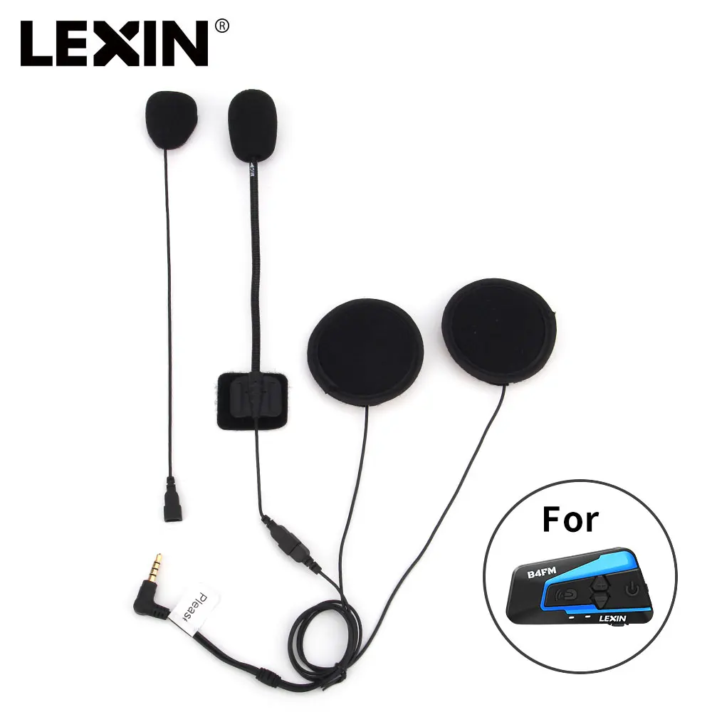 Бренд Lexin гарнитура и клип набор аксессуаров для LX-B4FM Bluetooth шлем домофон разъем для наушников