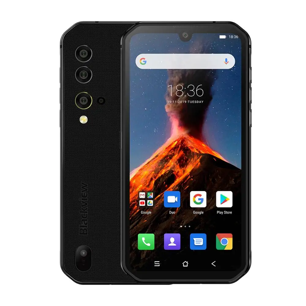 

Global Version Blackview BV9900 Helio P90 IP68 Rugged Mobile Phone Octa Core 8GB 256GB 48MP Quad Rear Camera Android 9.0 NFC