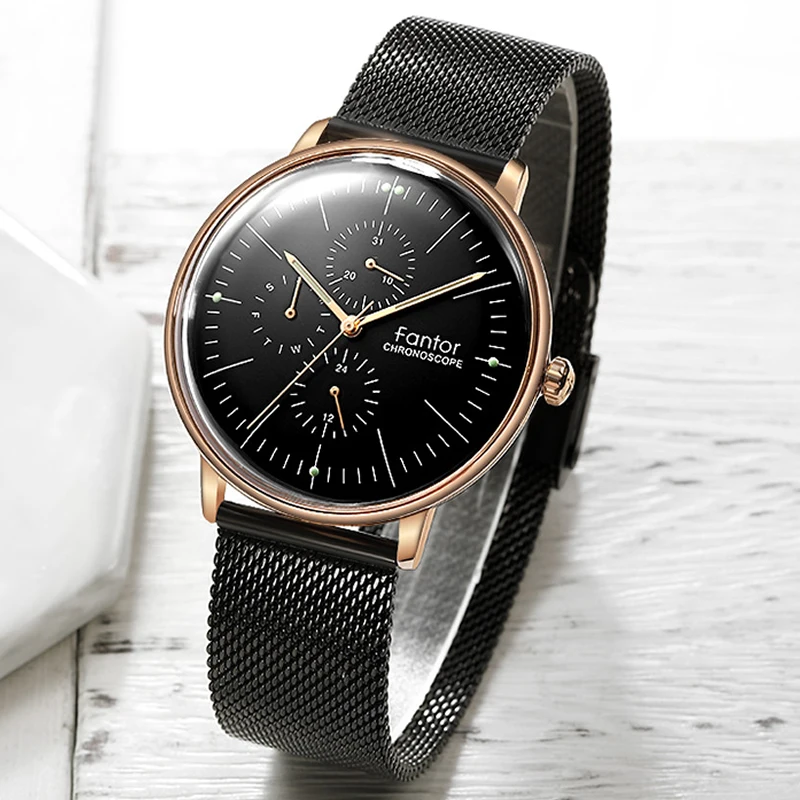 Часы наручные Fantor Мужские кварцевые с хронографом люксовые брендовые