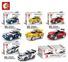 Блоки SEMBO супер модель гоночной машины Строительные кирпичи знаменитый автомобиль обучающая игрушка для детей подарок на день рождения мальчик забавные детские игрушки