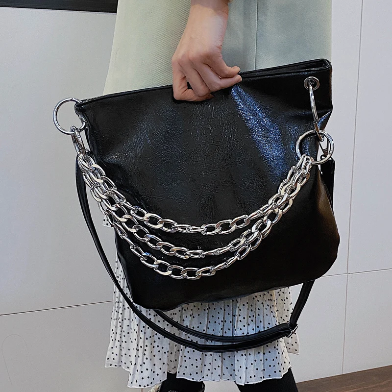 Женская сумка через плечо Роскошная большая из мягкой кожи женская