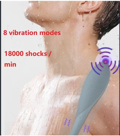 Goede Fashion Trend Elektrische Siliconen Bad Borstel Ultrasone Trillingen Draadloze Opladen Massage Bad Borstel Terug Wrijven Instrument