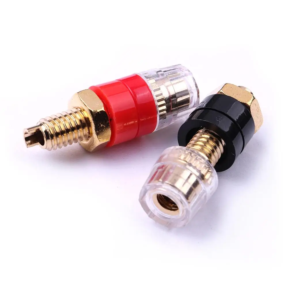 2 шт. красный + черный усилитель кабель динамика коннектор банан 30 мм клеммы