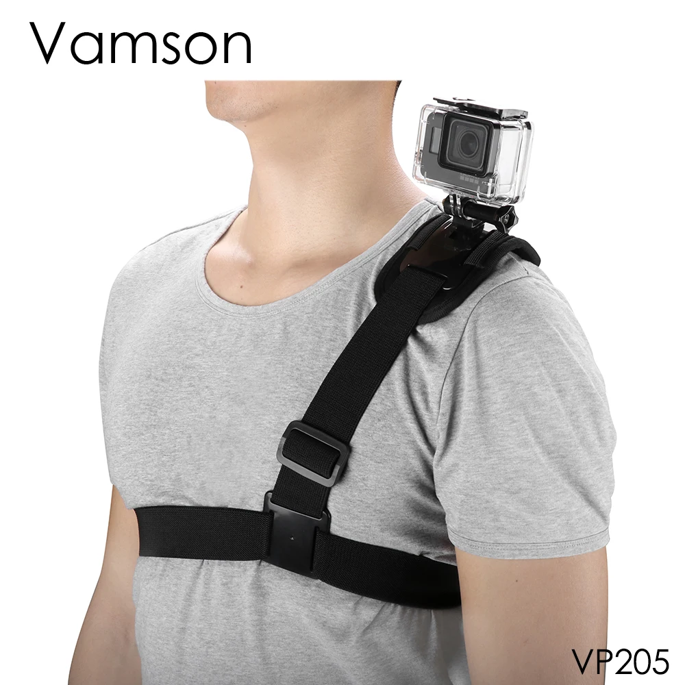 Vamson для GoPro аксессуары плечевой нагрудный ремень для штатива крепление для GoPro hero 7 6 5 4 3+ 2Xiaomi для Yi для SJCAM VP205