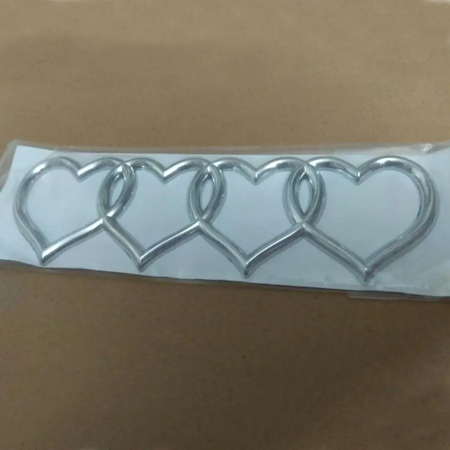 

1pcs Love Heart Logo Rear Trunk Badge Emblem Decal Sticker Replacement for Audi Car Logo Decal Car Tail Label Vehicle