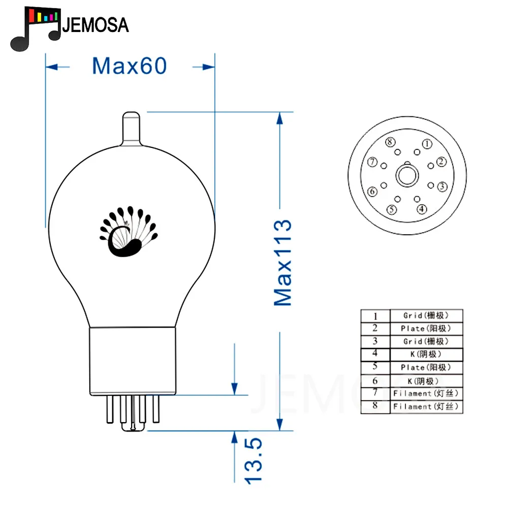 Вакуумная трубка PSVANE 6SN7 SE замена 6N8P 6H8C CV181 ECC32 винтажный Hi Fi фотоусилитель 1