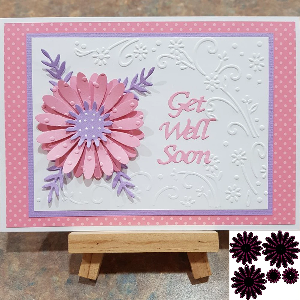 5 шт./компл. ремесленные штампы Цветочный декор металлические режущие рельефные