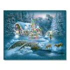 Полный Стразы Алмазная вышивка 5d Diy Алмазная картина ручной с инкрустацией мозаика крест stitch craft Снежный дом рождественская ёлка