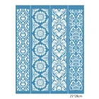 Трафарет для трафаретной печати, самоклеящаяся сетчатая переводная рубашка для рукоделия, 896A, винтажные кружева