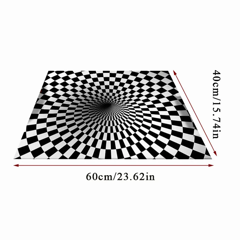 

Creative 3D Carpet Luxury Floor Mats Illusion Anti-skid Spiral Rectangle Carpet 3D Geometric Floor Pads For Living Room Bedroom