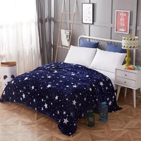 56 bright stars bedspread blanket high density super soft flannel blanket to on for the sofabedcar portable plaids