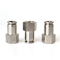 18 14 38 12 bsp female pneumatic 304 stainless steel press push in quick connector release air fitting plumbing