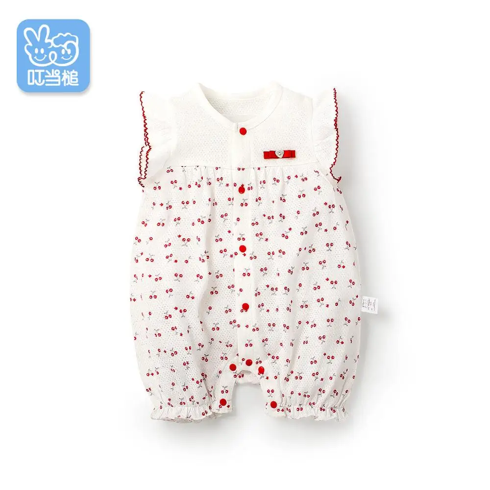 Dinstry 2019 новый летний комбинезон для новорожденных девочек из чистого хлопка с