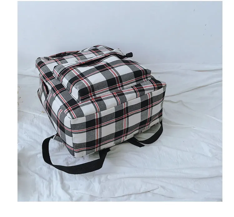 Модные клетчатые женские сумки на плечо вместительный школьный ранец высокого
