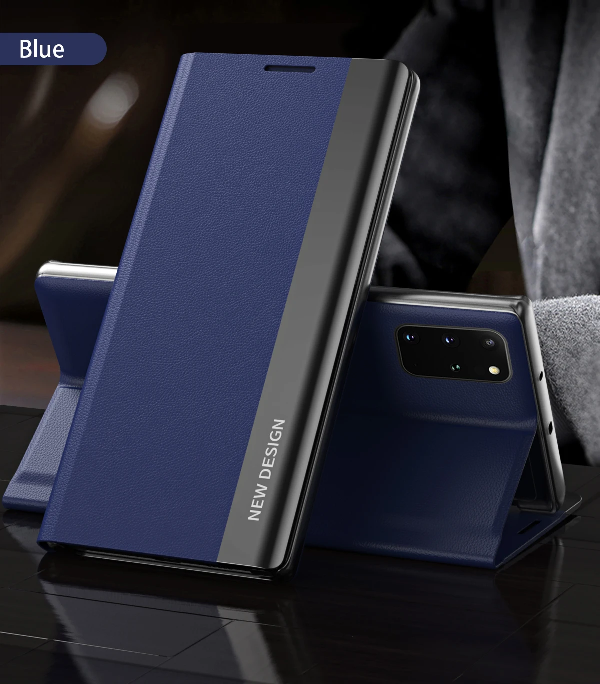 stand slim flip case cover for samsung galaxy s8 s9 s10 s21 s22 ultra note20 a51 a71 a52 a32 5g magnetic leather slim phone case free global shipping