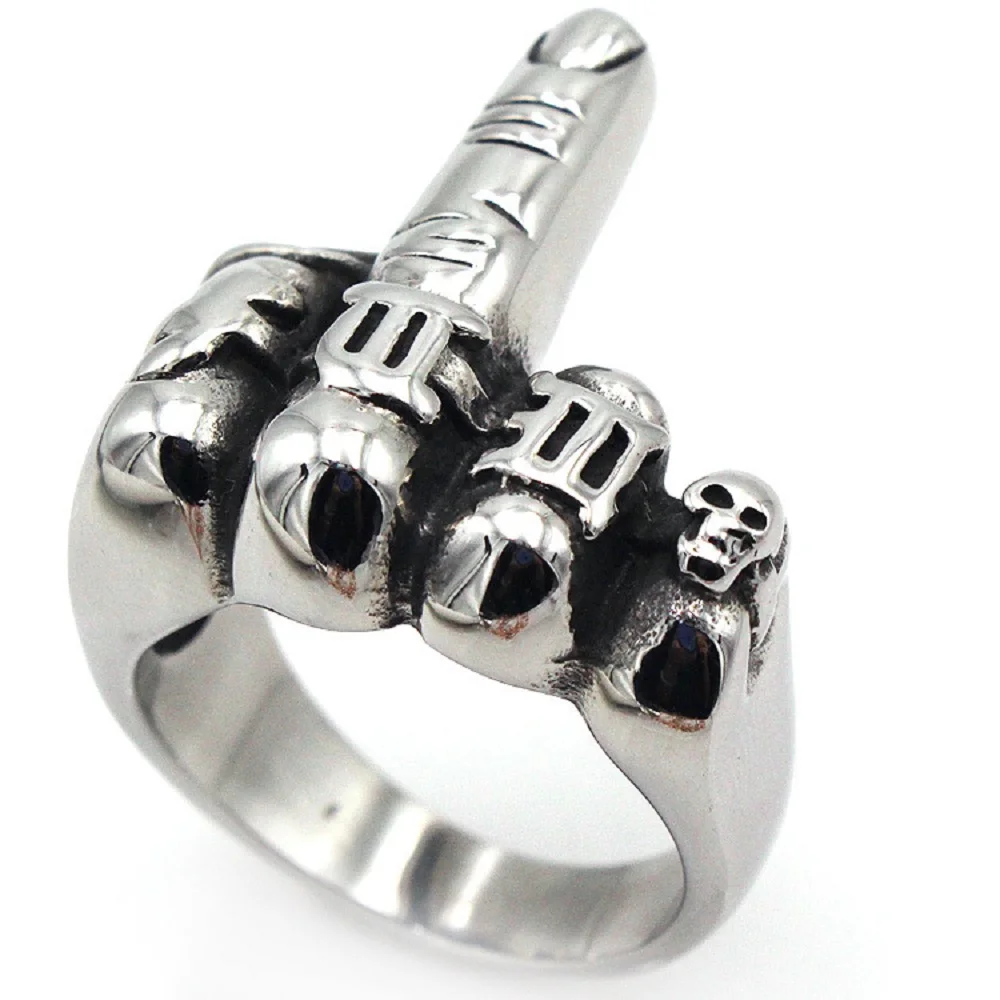 Ретро мужское кольцо Личность властная Экстраверты злой вертикальное для