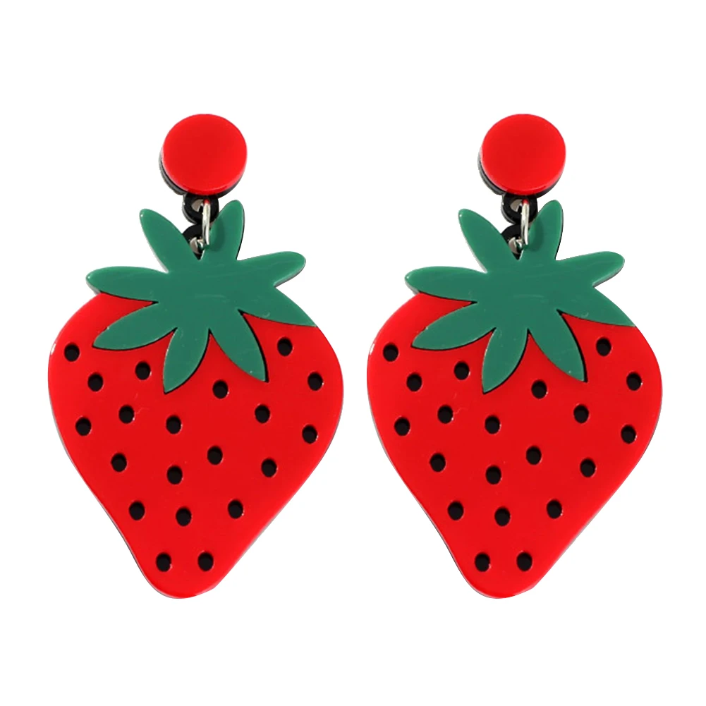 Горячие стильные серьги Смешные Арбузные лимон клубника фруктовая серия Висячие