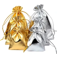 100pcs silver gold bag jewelry packaging display drawstring velvet bag cosmetic wedding gift bead storage packaging pouch sack