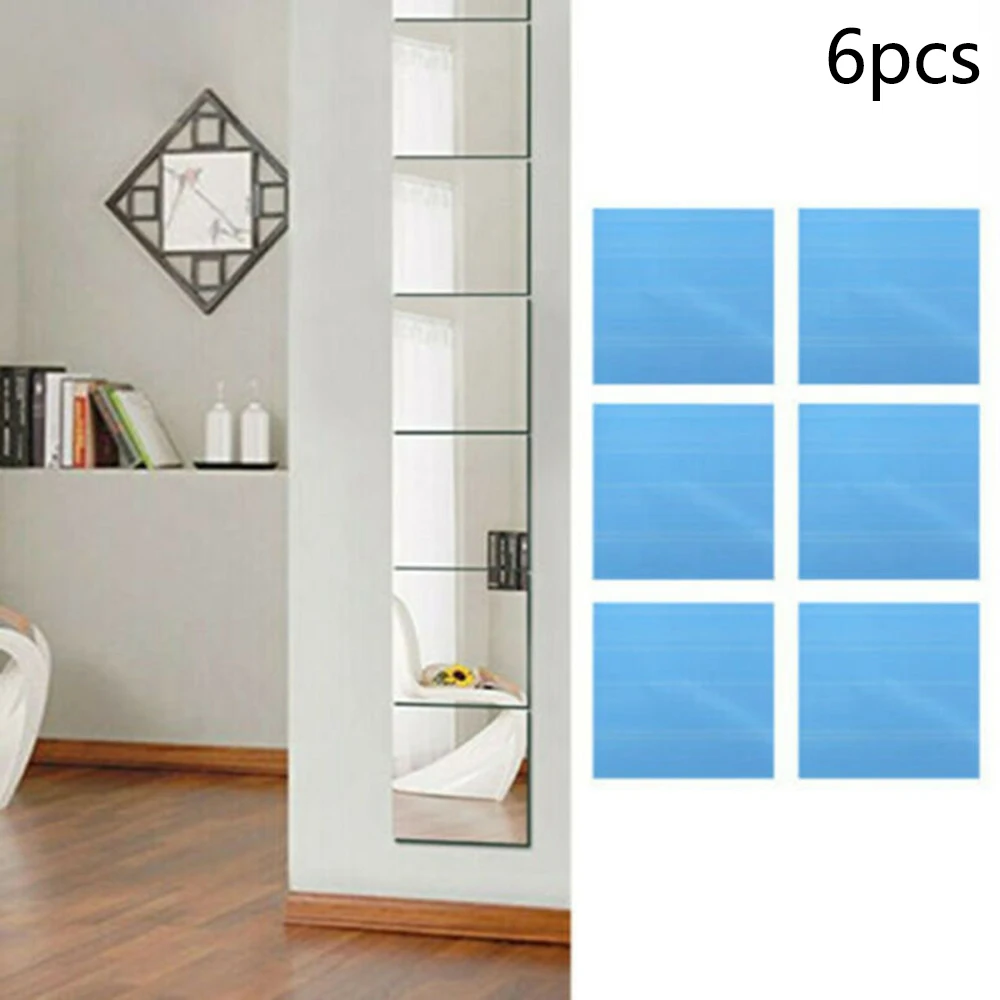 

Stickers Mirror Wall Sticker Decal Mosaic Home Decor Bathroom Bedroom 30CM
