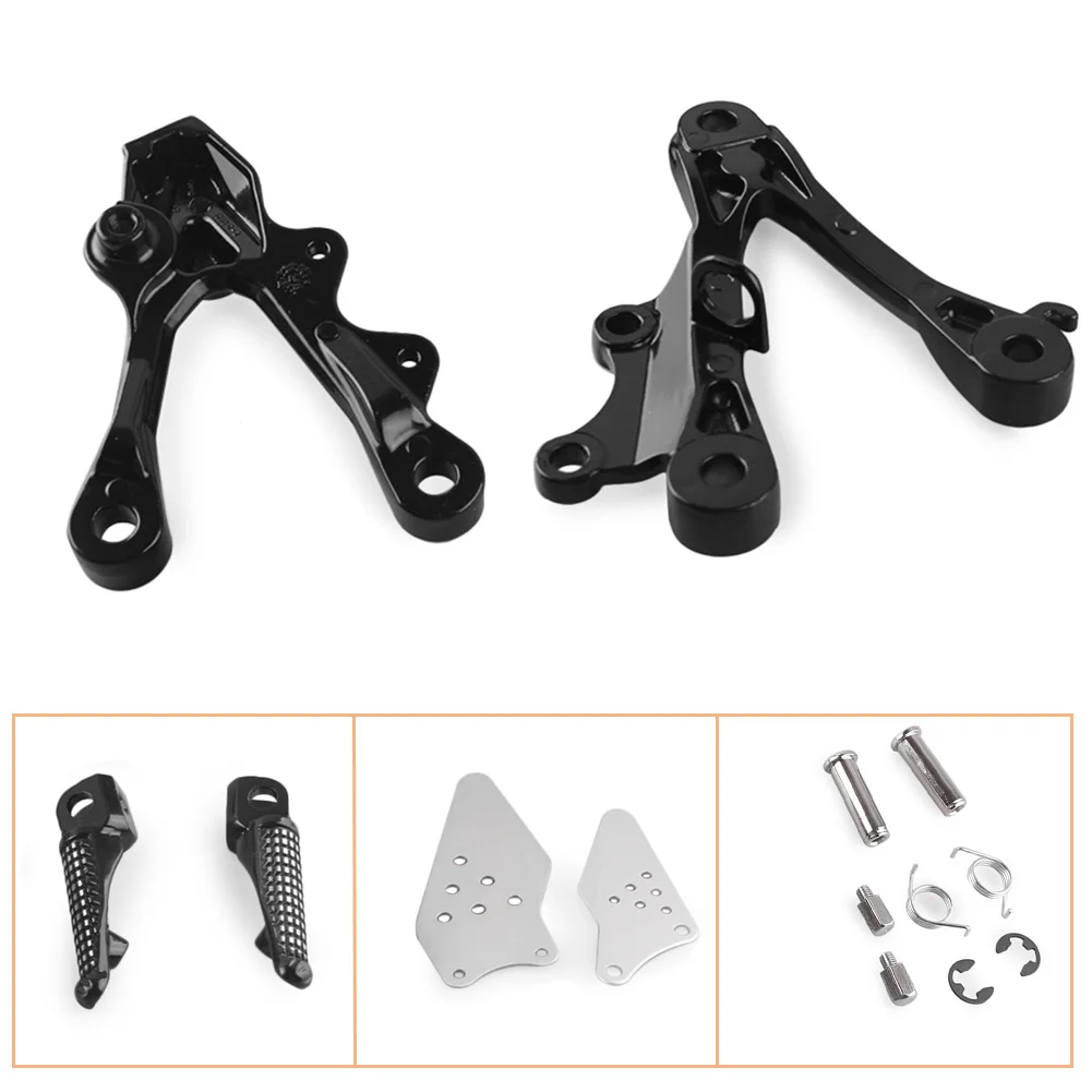 

Aluminum Alloy Front Rider Foot Pegs Footrest Brackets for KAWASAKI NINJA ZX6R 09-11Motorcycle Spare Parts Accessory