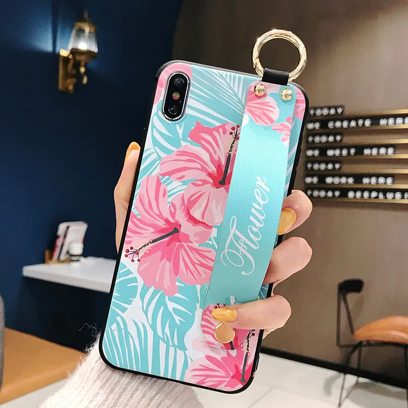 Мягкий чехол из ТПУ с ремешком на запястье для huawei P20 P30 Pro Lite P10 mate 10 20 Pro Nova 3 3i 4 5Pro 5i Pro Honor 7A 20