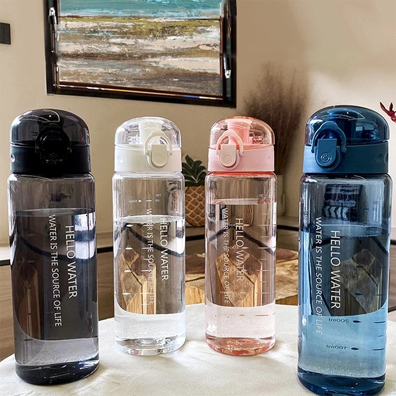 

780ml Portable Water Bottle For Drinking Tea Mug Outdoor Sport Camping Supplies Men And Women Plastic Summer Sports Water Cups
