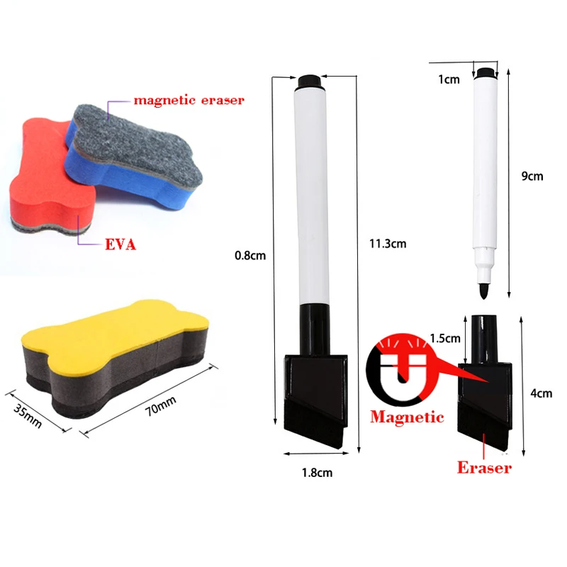 

A3+A2 Magnetic Whiteboard Dry Erase Kids White Board Kitchen Fridge Stickers Calander Message Weekly Planner Board Marker Pen