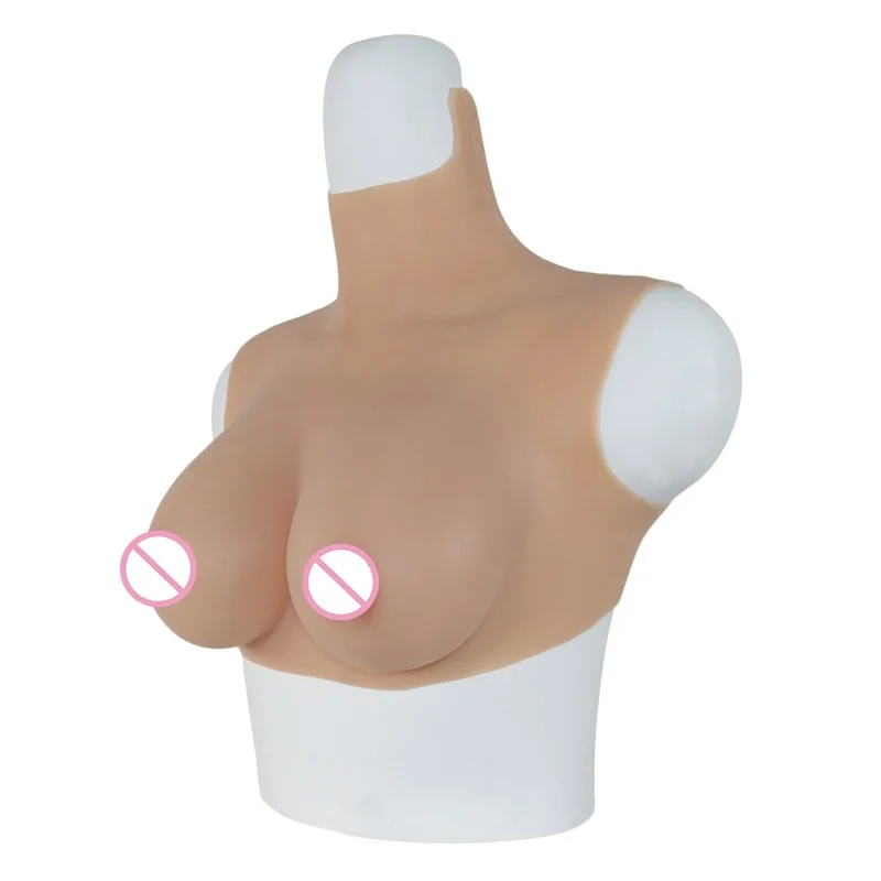 C Cup Silicone Breast Shape Fake Breasts Cosplay with Hollow Back Suitable for Transgender Cross-dressers