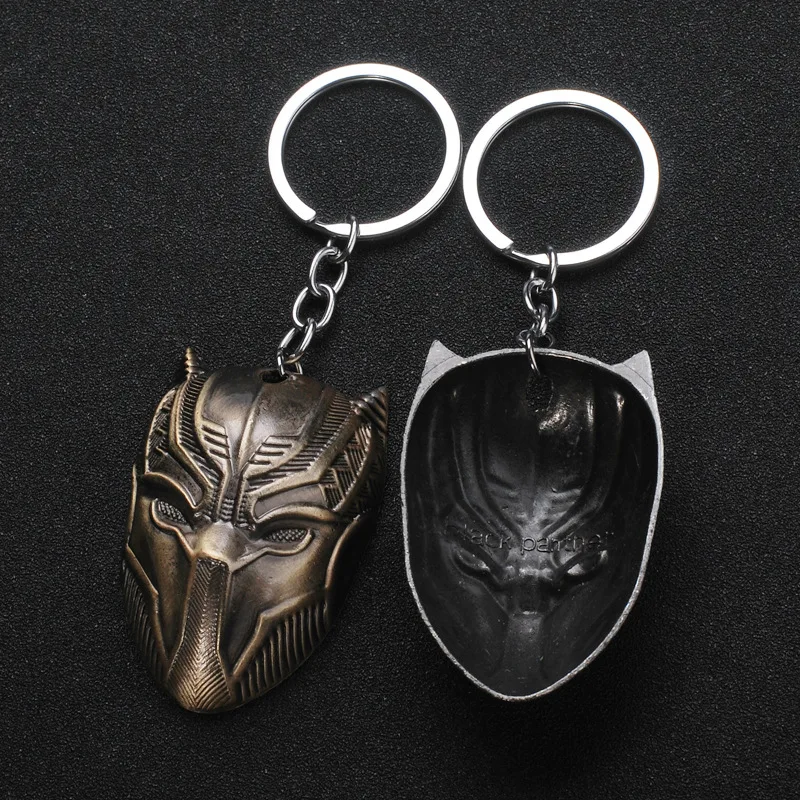 

Film Peripheral Accessories Key Chain Marvel Legends Avengers Captain America Keychain Panther Mask Hot Style Keyring