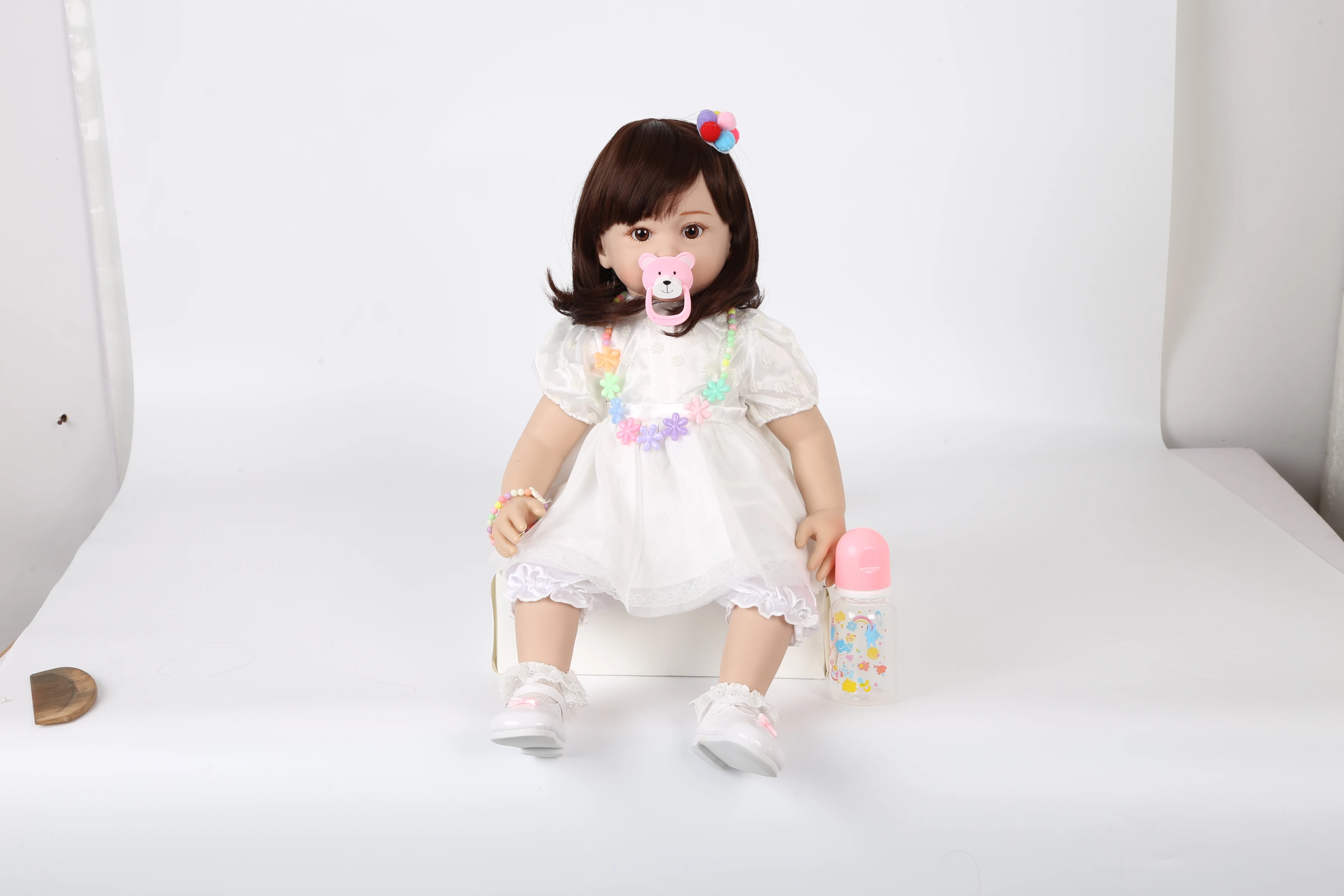 24 дюймов 60 см Мягкая Реалистичная силиконовая Bebe Кукла Новорожденный для