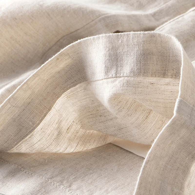 

Women's summer fall cotton linen wide-leg high waist straight floor length pants loose thin linen beach casual trousers