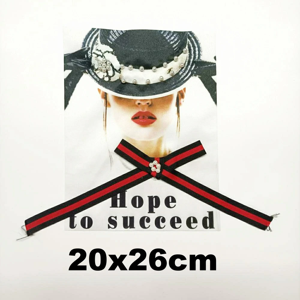 

Accessory large printing beaded embroidery big girl belle cartoon patches for clothing AZ-3269