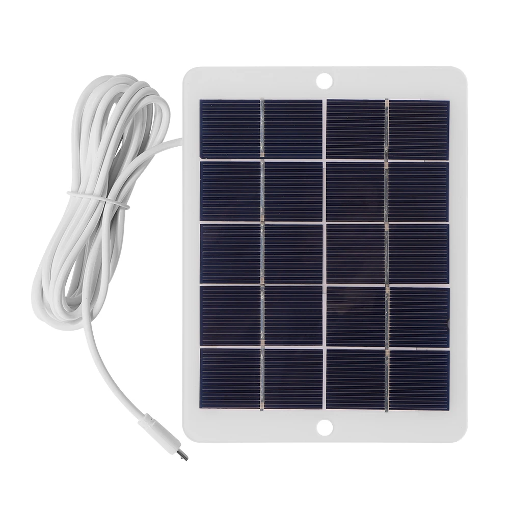 

3W 5V Camera Micro USB Solar Panel Outdoor Home Surveillance Phone Mini Fan Charger Portable Light Lamp Power Supply Accessory