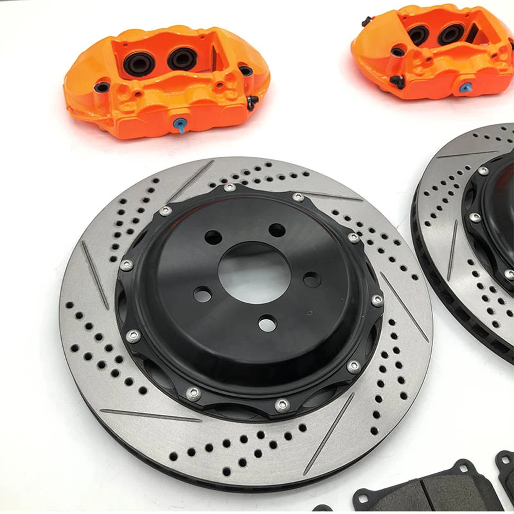 

Jekit GT4 Racing Automotive Parts 4 Piston Orange Caliper with brake pads 355*28mm disc fit for E90 E92 E93 rear wheel