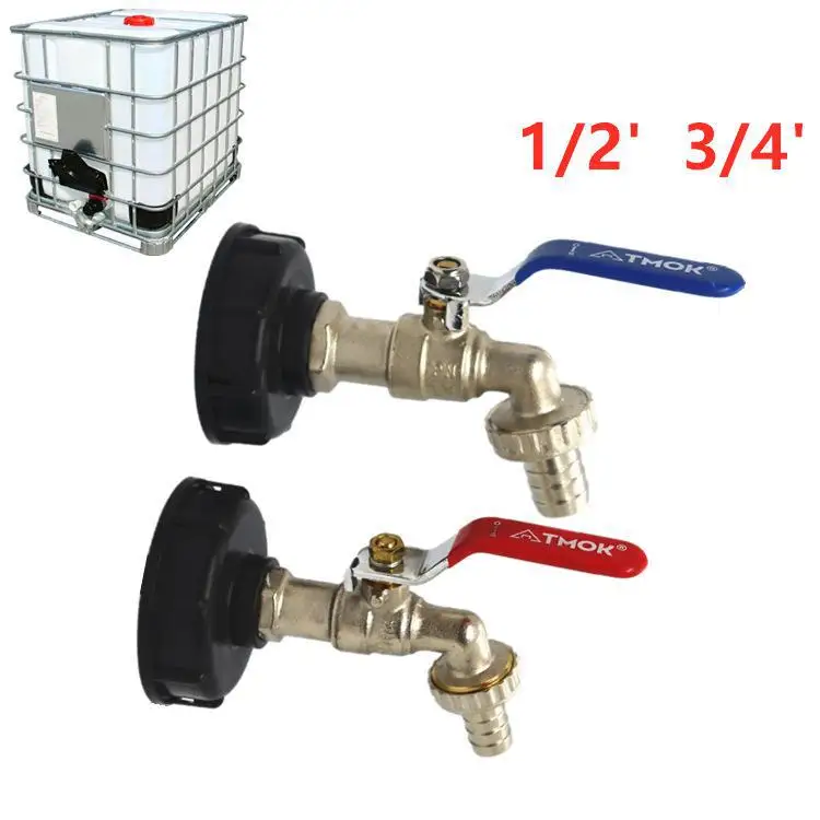 

Тонные цилиндрические фитинги, тонный цилиндрический шарнир, переходник для резервуара Ibc, S60 * 6 до 1/2 дюймов, 3/4 дюйма, грубый резьбовой соеди...