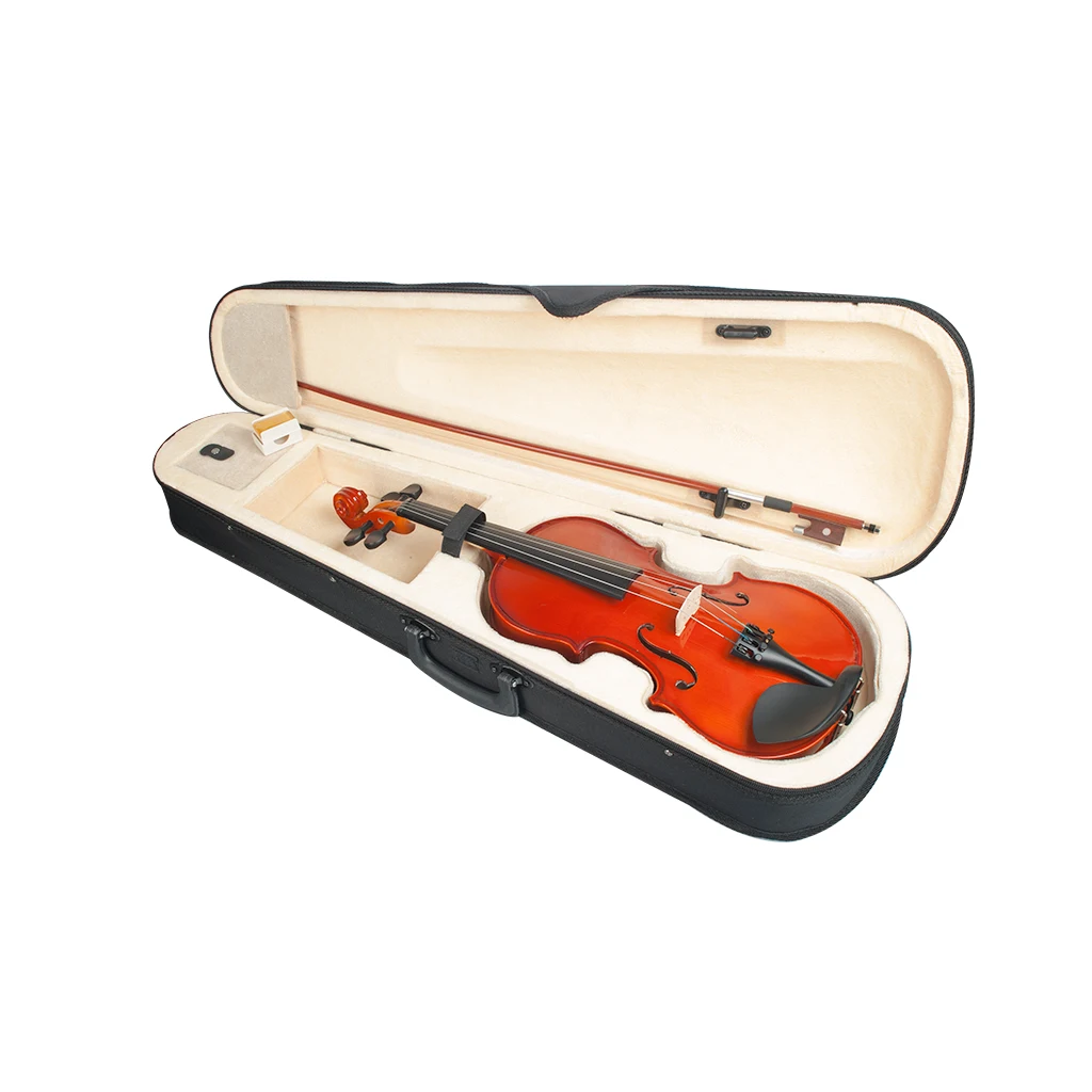 NEW 1/4 Violin High Gloss Finishing W/Case+Bow+Rosin Set For Biginner Learner Natural Color Violin/Fiddle | Спорт и развлечения