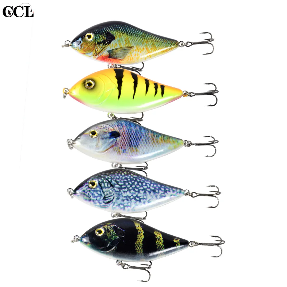 5 шт./лот 10 см 45 г Bionic Jerkbait приманки медленно тонущий № 2 крючка подходят для океана