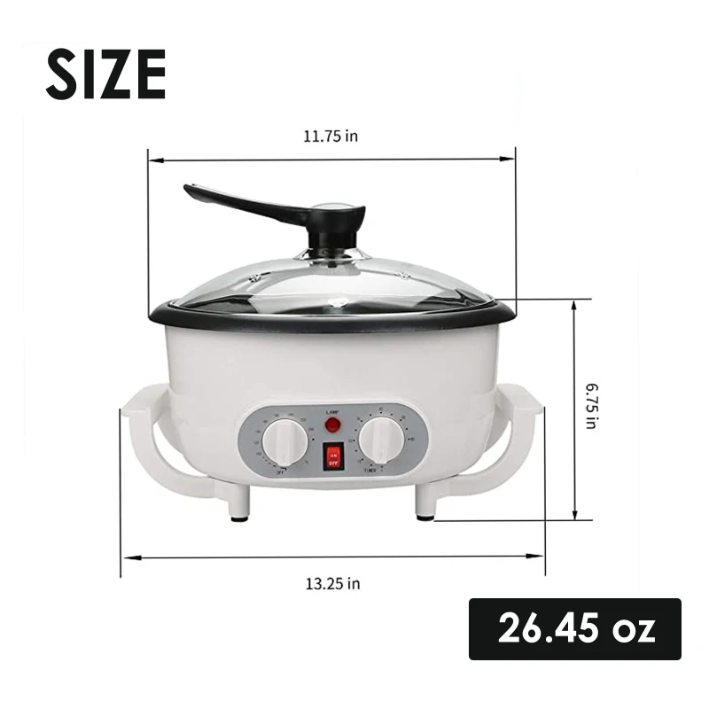 

Electric Coffee Roaster Home Coffee Beans Machine Roasting Baking Tools Mini Popcorn Machine Household Grain Drying