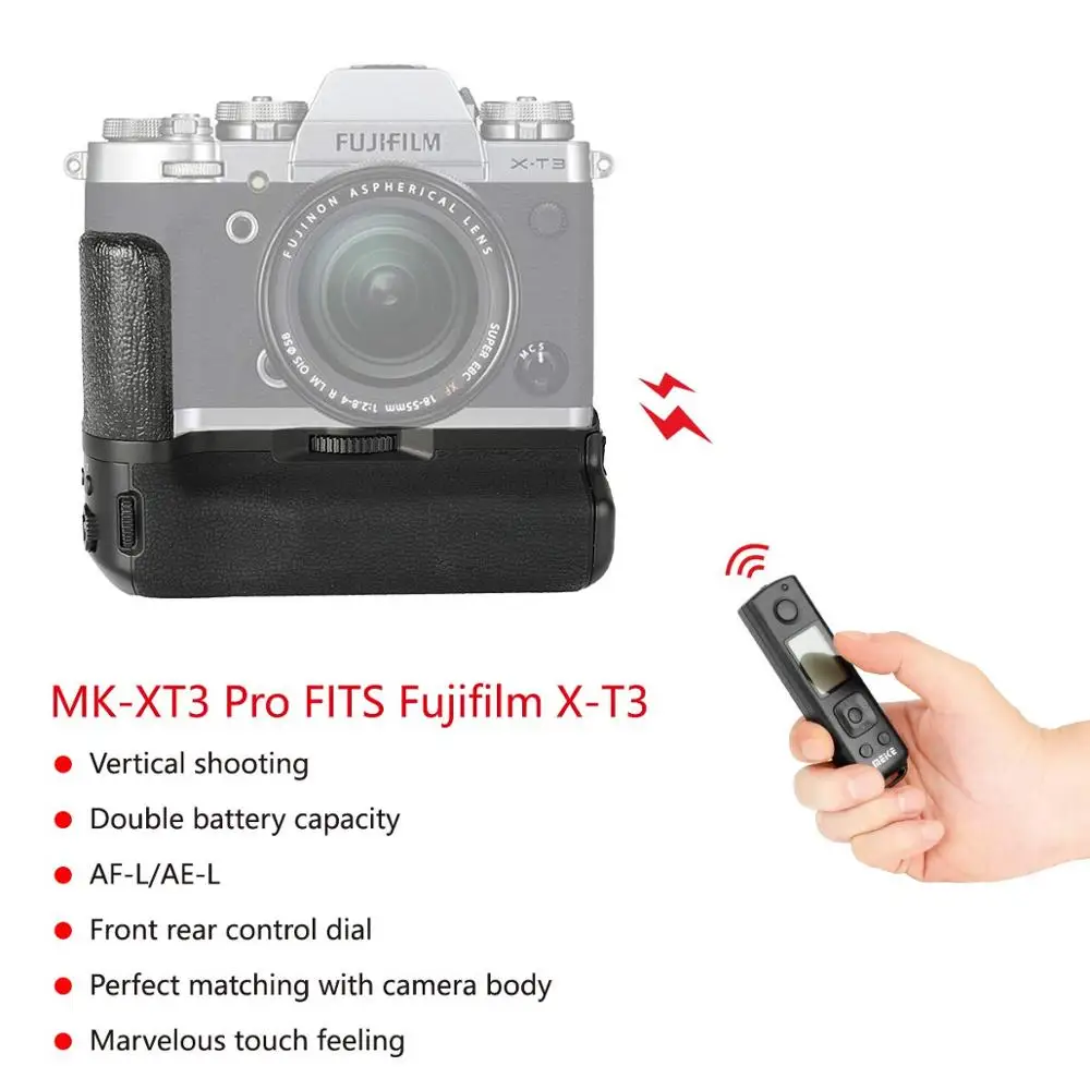 Mcoplus Meike MK XT3 Pro вертикальный батарейный блок Встроенный 2 4 ГГц пульт