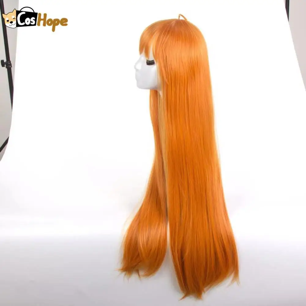 Парик для косплея Persona 5 футаба Сакура длинный прямой парик оранжевого цвета