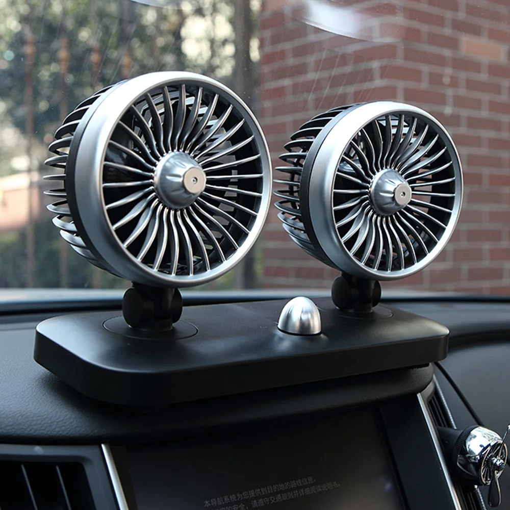 Автомобильный вентилятор с двойной головкой вращающийся переменной скоростью 5