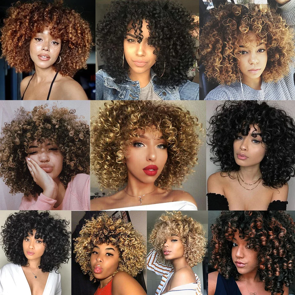 Парик Leeven 6 дюймов афро кудрявые синтетические Короткие искусственные волосы