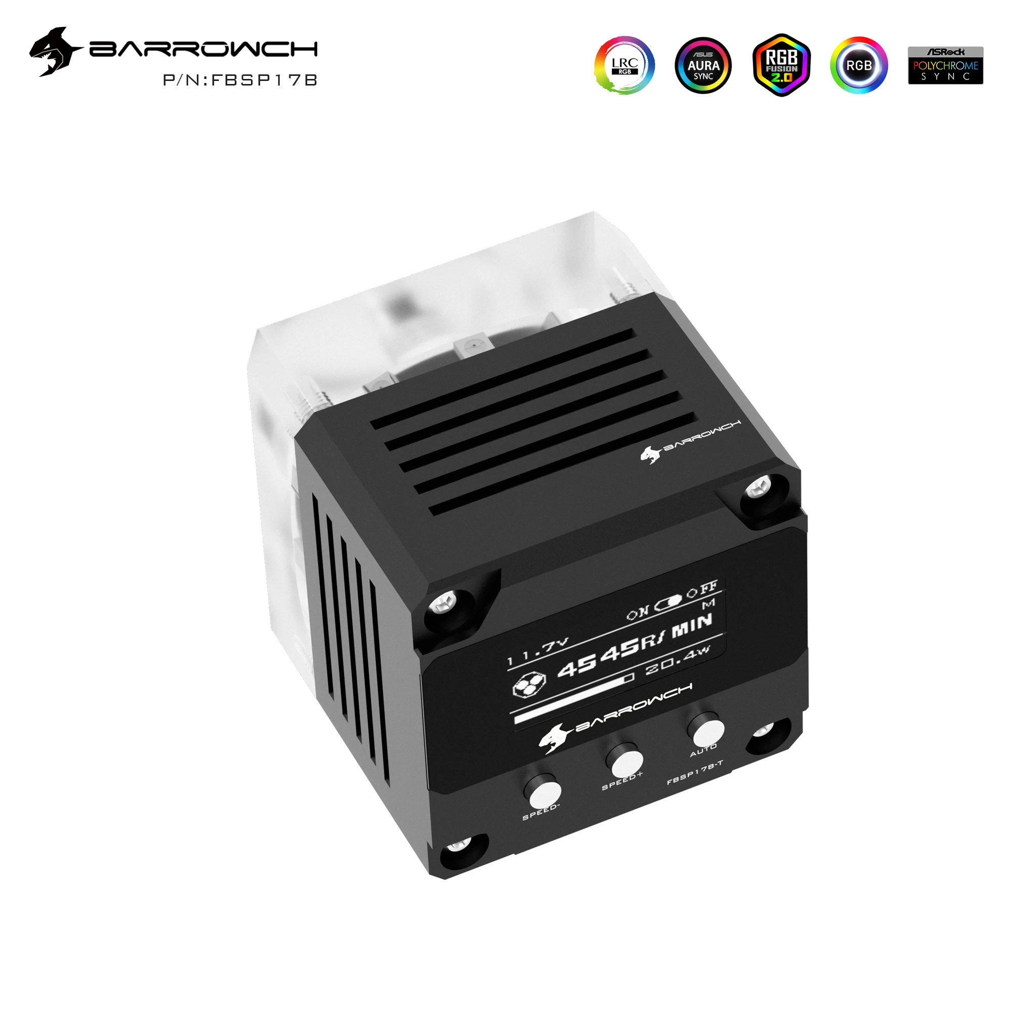 Водяной насос Barrowch с водяным охлаждением ШИМ контроллер скорости 17 Вт умная