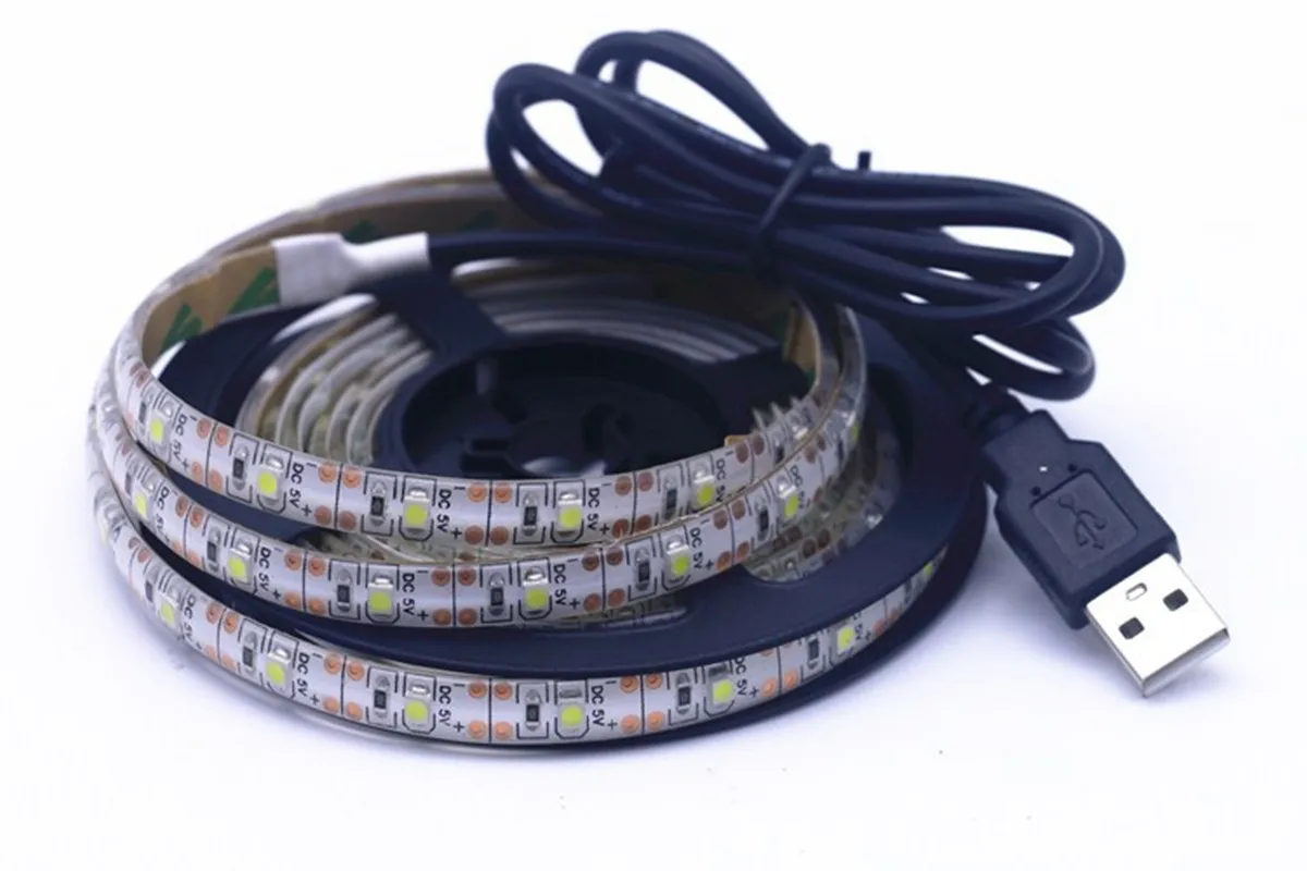 

USB LED Strip Lamp 2835SMD DC5V Flexible LED Light Tape Ribbon 1M 2M 3M5M HDTV TV Desktop Screen Backlight Bias Lighting