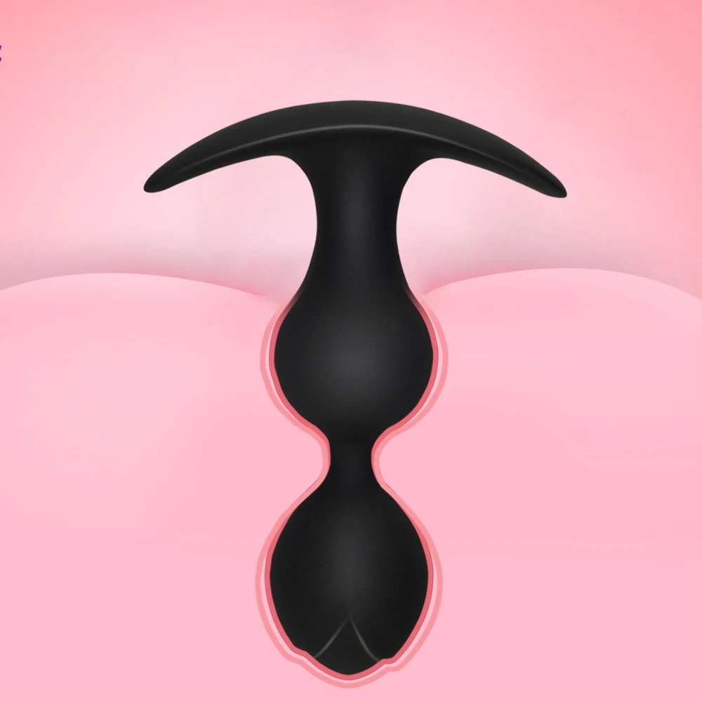 Черная Роза силиконовая Анальная пробка унисекс секс бусина взрослые игрушки