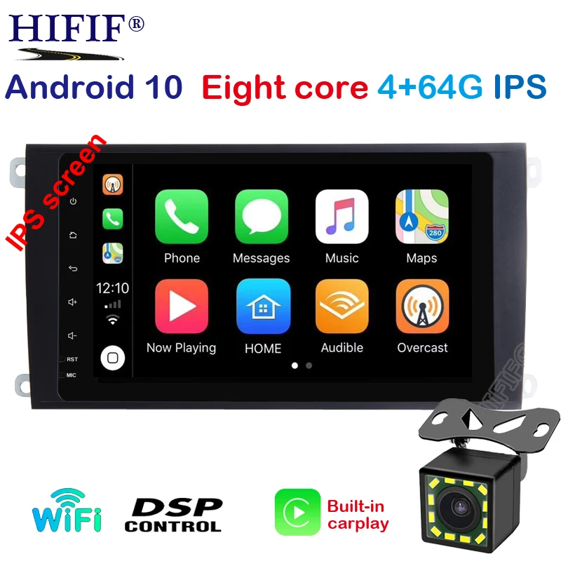 PX5 DSP IPS 2 Din Android 10 автомобильный DVD мультимедийный GPS для Porsche Cayenne 2003 2010 & S GTS